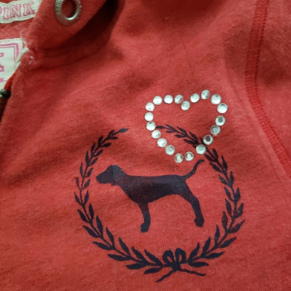 Pink Victoria Secret VS XS red collegiate collection hoodie U of A wildcats AZ - Picture 2 of 7